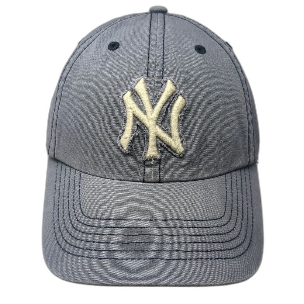 New York Yankees MLB '47 Baseball Cap Gray One Size Distressed Logo Strap Hat